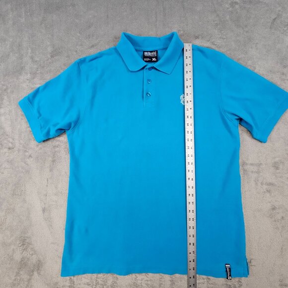 SouthPole Polo Shirt Men's Size XL Turquoise Blue Y2K Hip Hop Preppy Golf Casual - Picture 6 of 11